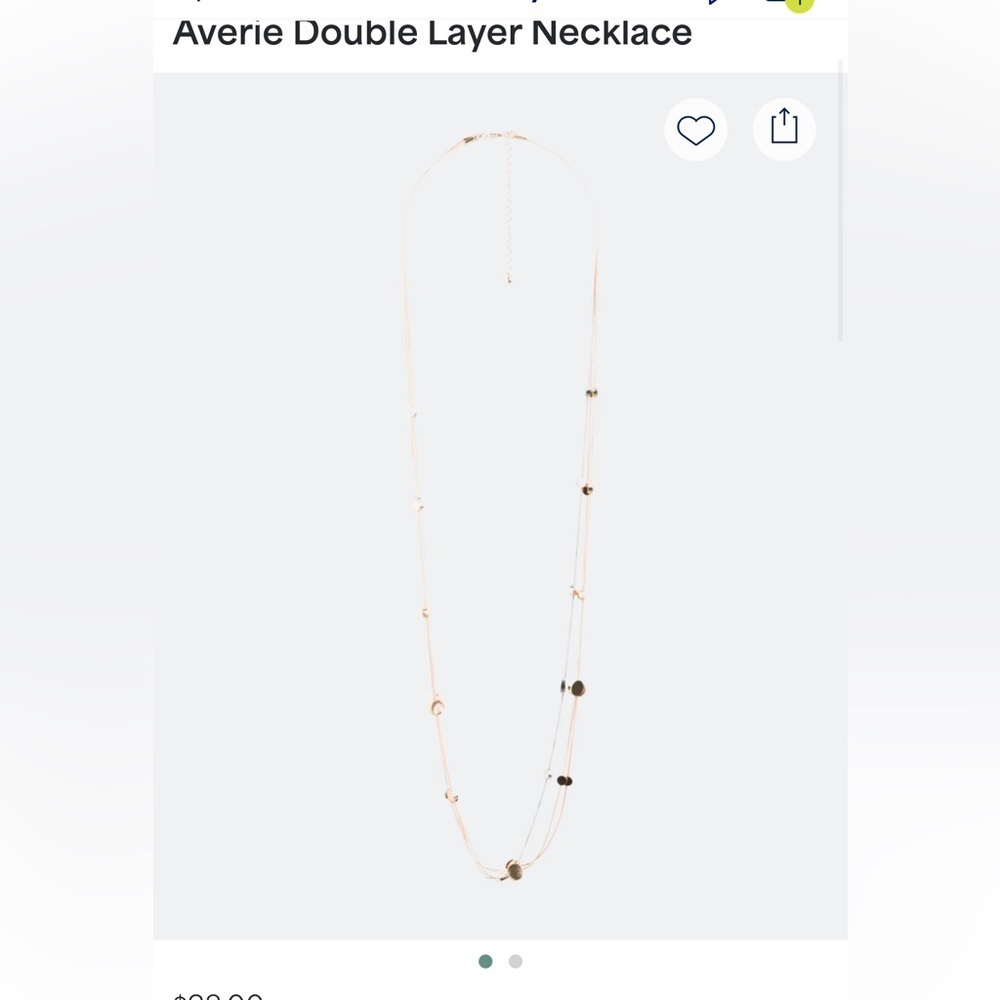 Averie Double Layer Necklace - Gold/Silver